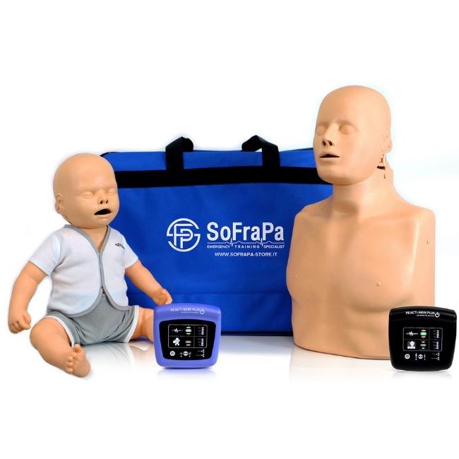 Coppia di Manichini BLS con CPR Feedback Practi-Family Plus