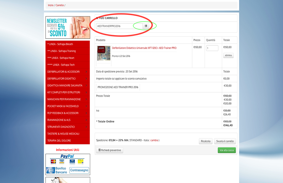 Inserimento coupon step 3 Inserimento coupon step 3