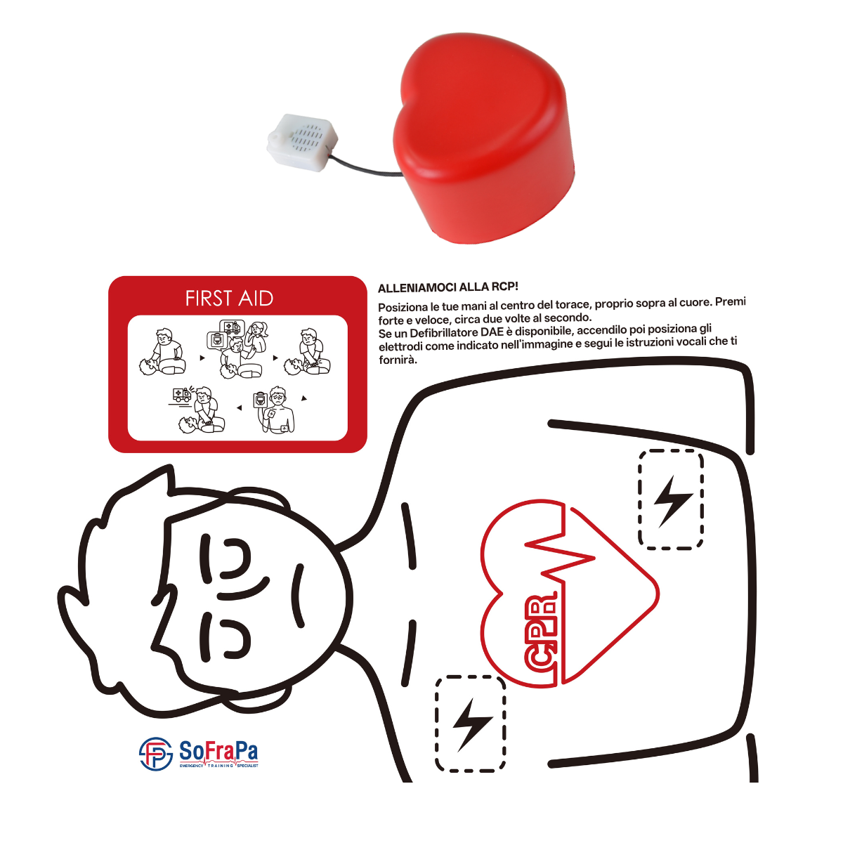 Kit portatile per allenamento alla RCP con Feedback - CPRHeart Plus