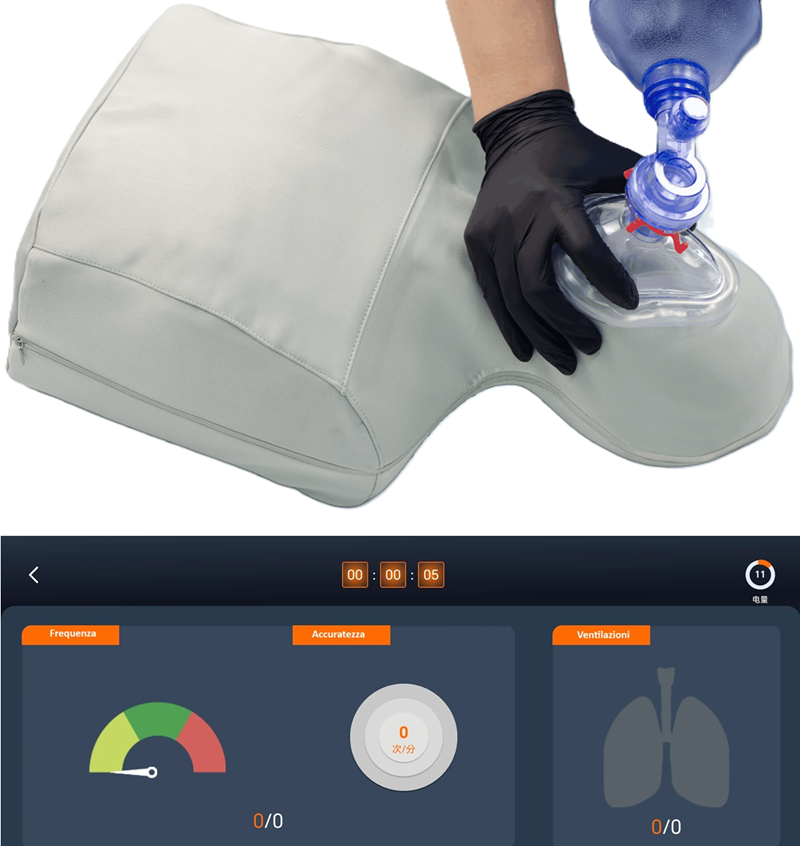 Manchino BLS con CPR Feedback Little Grey Advanced