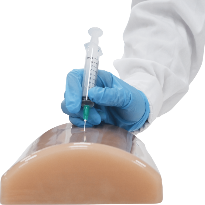 Simulatore Medico ecografabile per addestramento alla biopsia dei tessuti molli